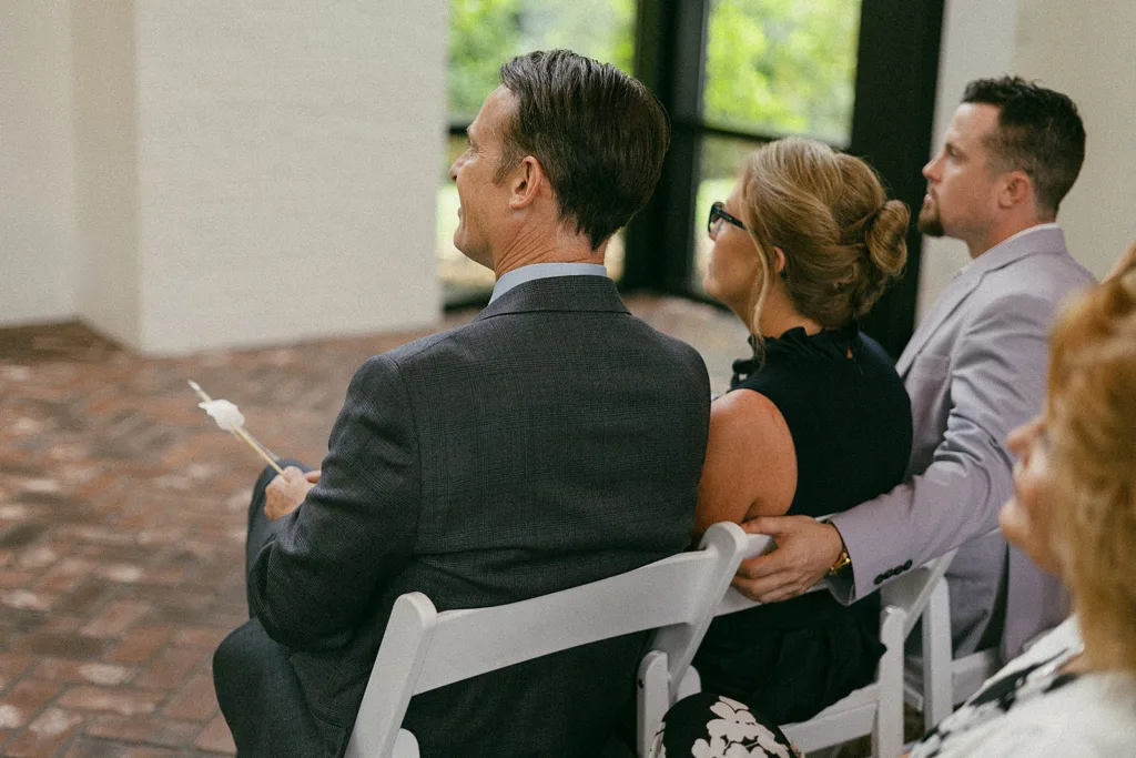 couples parents watch as they wed at the grove in tyler tx