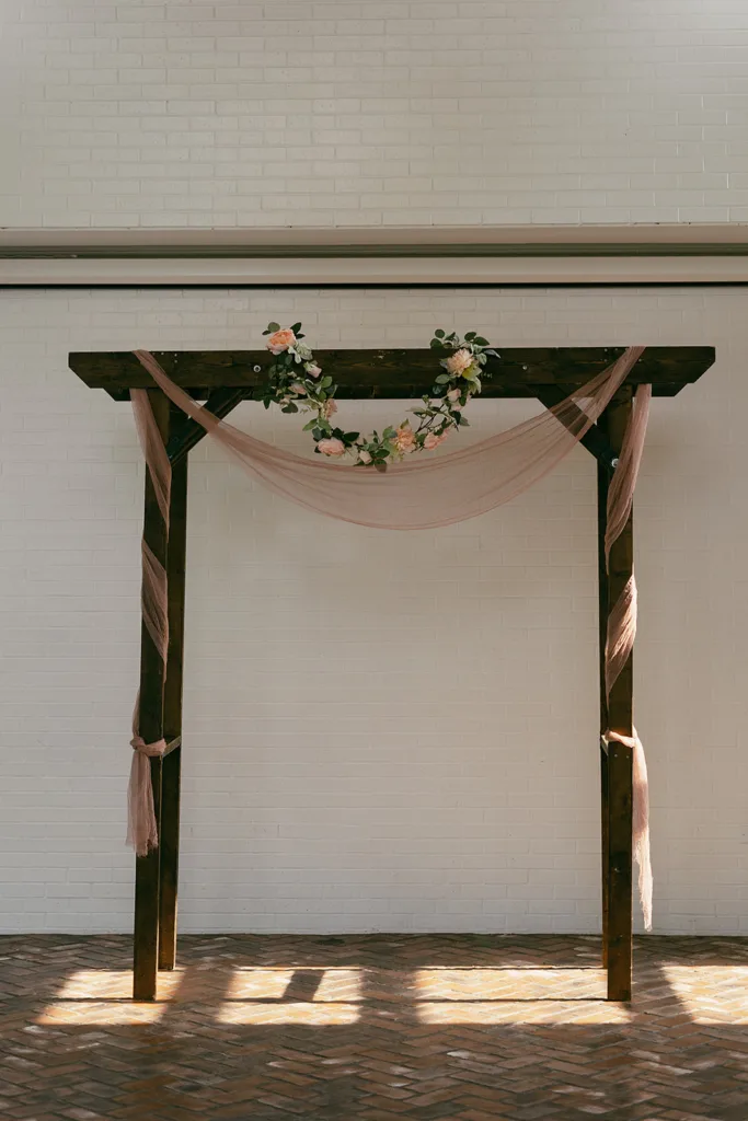 wedding alter at the grove in tyler texas