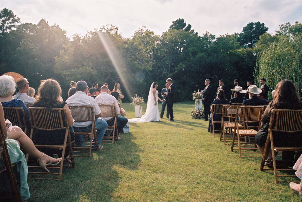 wedding ceremony photo at briar rose in East texas