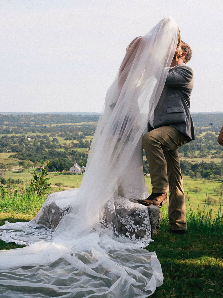 couple after their wedding ceremony at contigo ranch