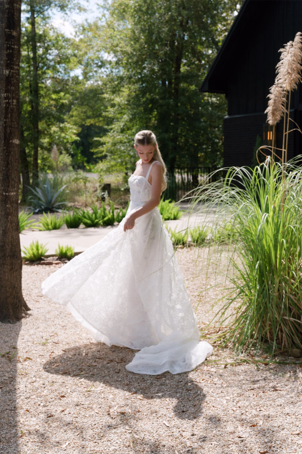 film photo taken of bride at dove hollow in East Texas